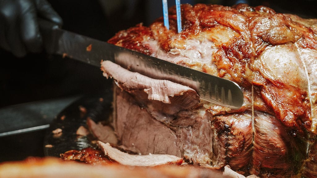 Carvery meat being sliced at The Country Manor